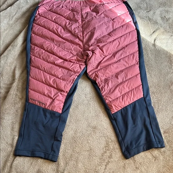 EUC - down puffer 3/4 pants - L Kari Traa Eva High Waist Capri - navy/pink - Picture 9 of 11